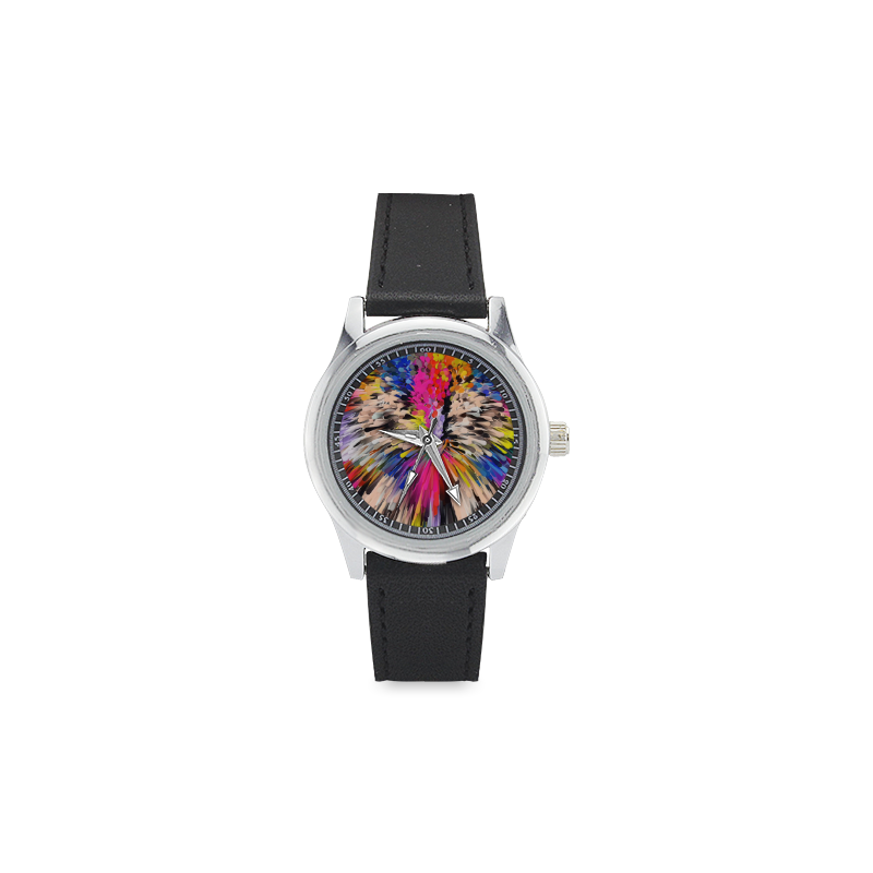 Art of Colors by ArtDream Kid's Stainless Steel Leather Strap Watch(Model 208)