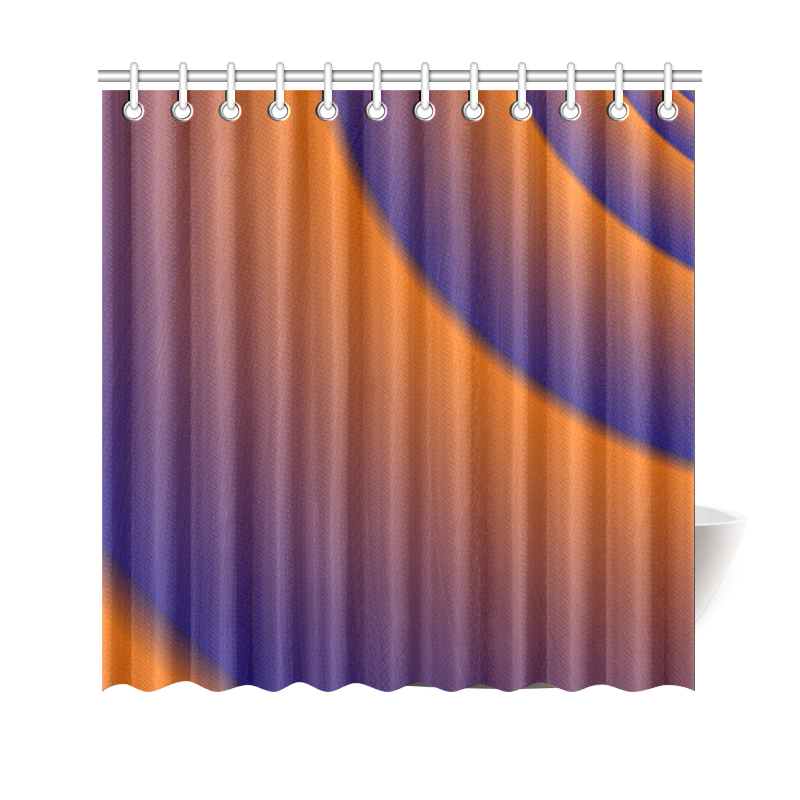 Waves of Twilight Shower Curtain 69"x70"