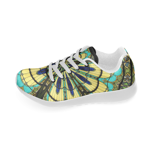 Stained Glass Kaleidoscope Mandala Abstract 5 Men’s Running Shoes (Model 020)