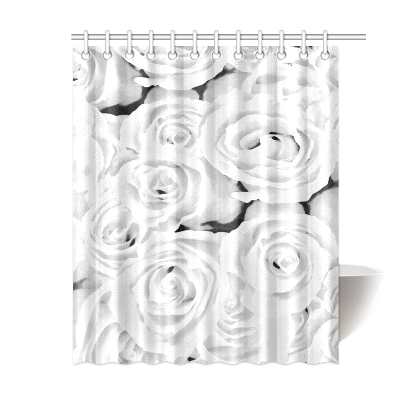 White Roses Shower Curtain 60