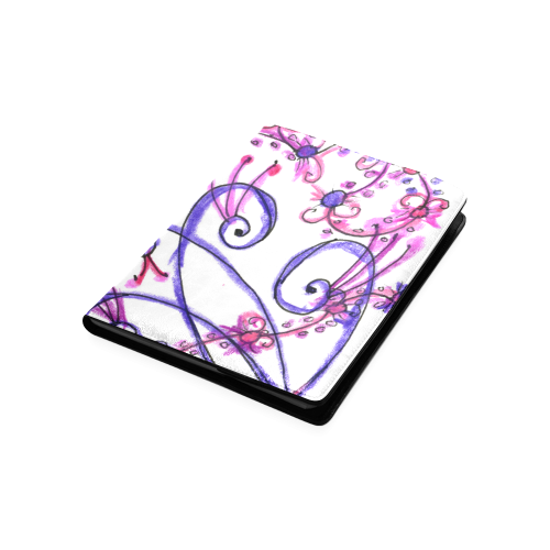 Pink Flower Garden Zendoodle, Purple Gardenscape Custom NoteBook B5