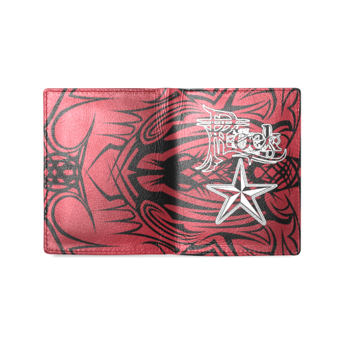 Rock Star Red Tribal Leather Wallet Men's Leather Wallet (Model 1612)