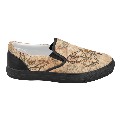 Wonderful butterflies Women's Slip-on Canvas Shoes (Model 019)