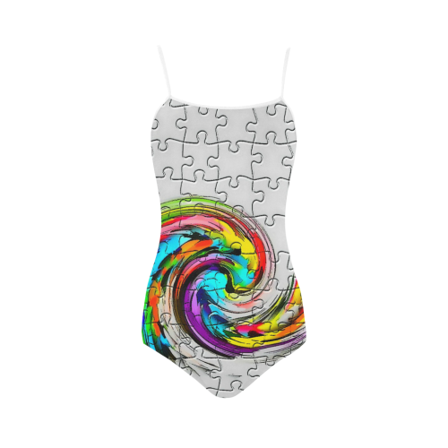 Puzzles Twister by Artdream Strap Swimsuit ( Model S05)