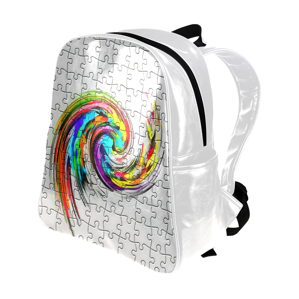 Puzzles Twister by Artdream Multi-Pockets Backpack (Model 1636)