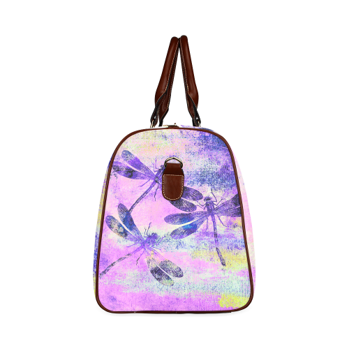 Mauritius Vintage Dragonflies Colours R Waterproof Travel Bag/Small (Model 1639)
