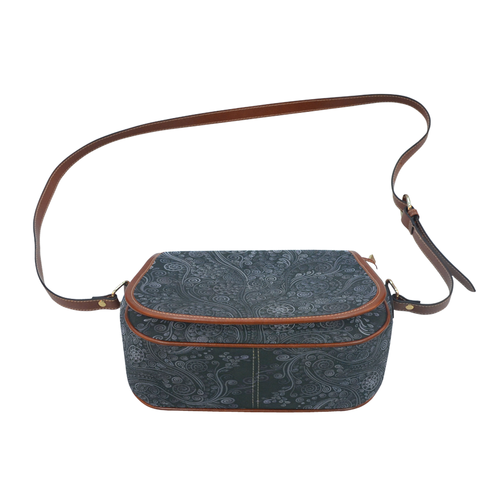Soft Blue 3D Ornamental Saddle Bag/Small (Model 1649) Full Customization