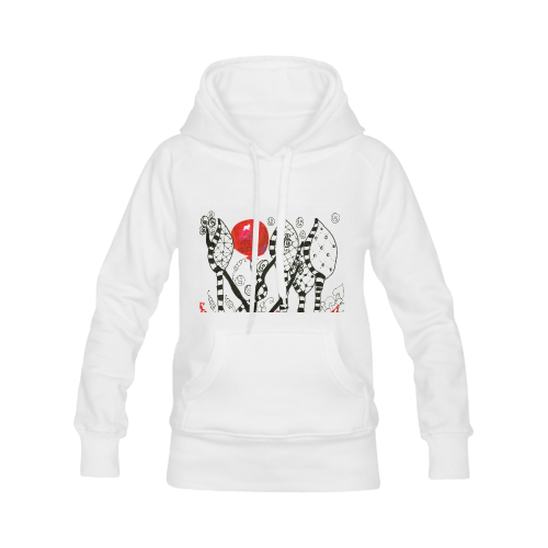 Red Balloon Zendoodle in Fanciful Forest Garden Men's Classic Hoodies (Model H10)