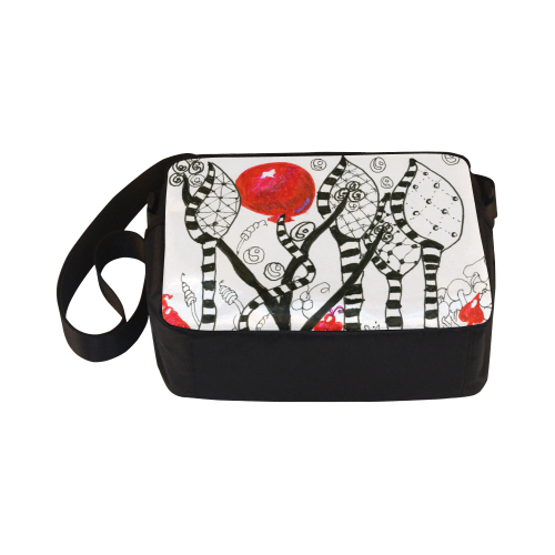 Red Balloon Zendoodle in Fanciful Forest Garden Classic Cross-body Nylon Bags (Model 1632)