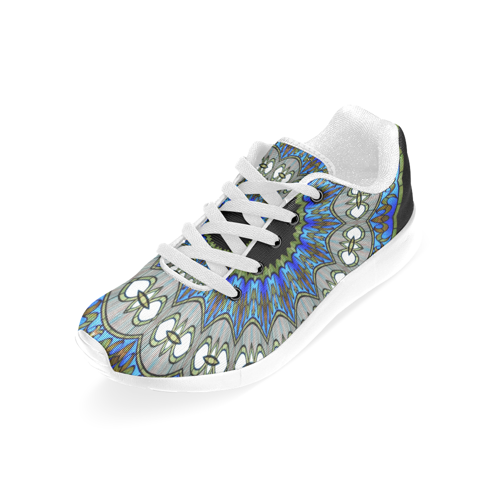 Stained Glass Kaleidoscope Mandala Abstract 7 Women’s Running Shoes (Model 020)