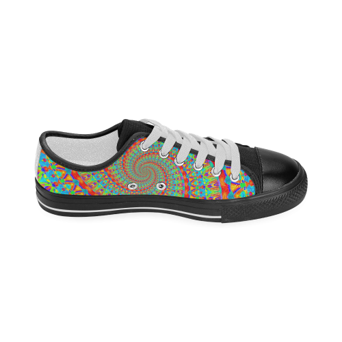 FLOWER POWER SPIRAL multicolored Women's Classic Canvas Shoes (Model 018)