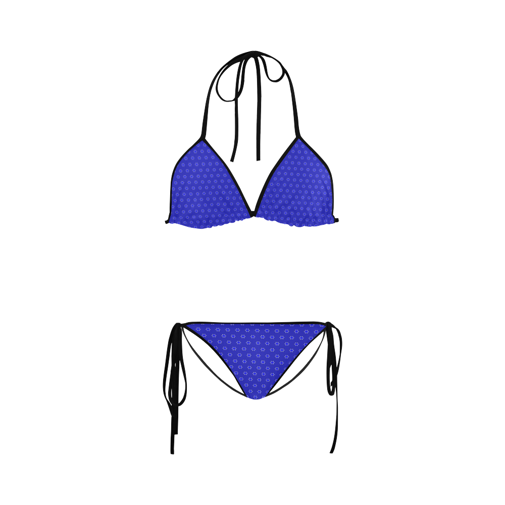 many stars inky blue Custom Bikini Swimsuit | ID: D477522