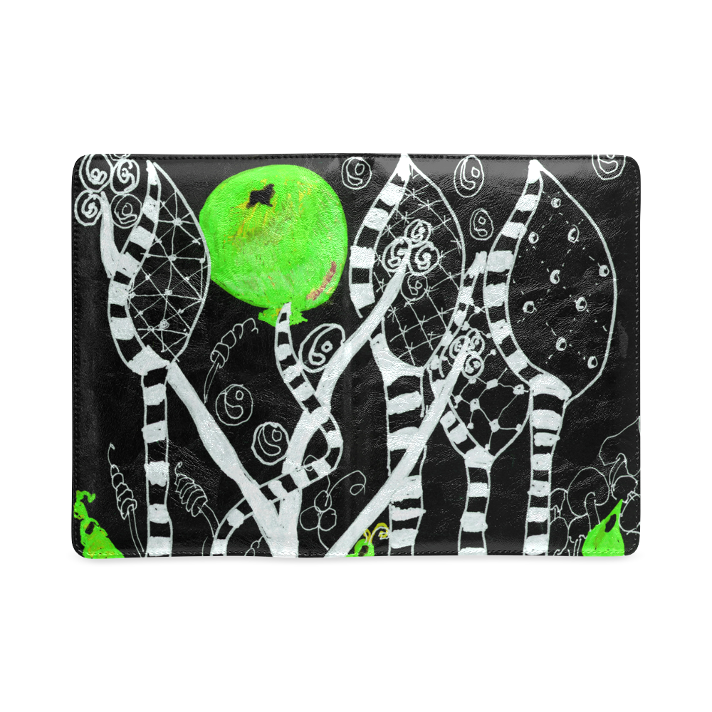 Green Balloon Zendoodle in Night Forest Garden Custom NoteBook A5