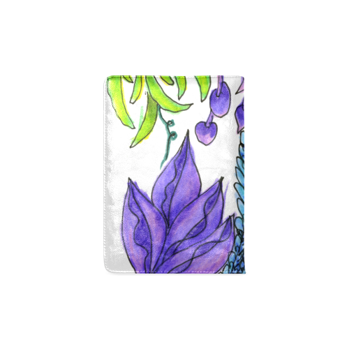 Purple Green Blue Flower Garden, Dancing Zendoodle Custom NoteBook A5
