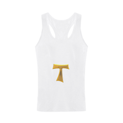 Catholic Christian Symbols Franciscan Tau Cross Men's I-shaped Tank Top (Model T32)