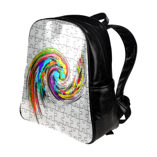 Puzzles Twister by Artdream Multi-Pockets Backpack (Model 1636)