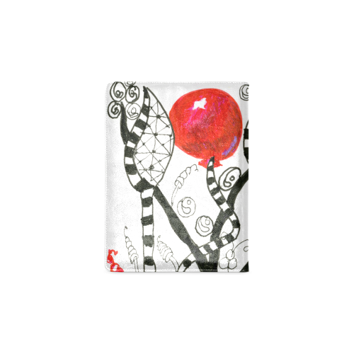 Red Balloon Zendoodle in Fanciful Forest Garden Custom NoteBook B5