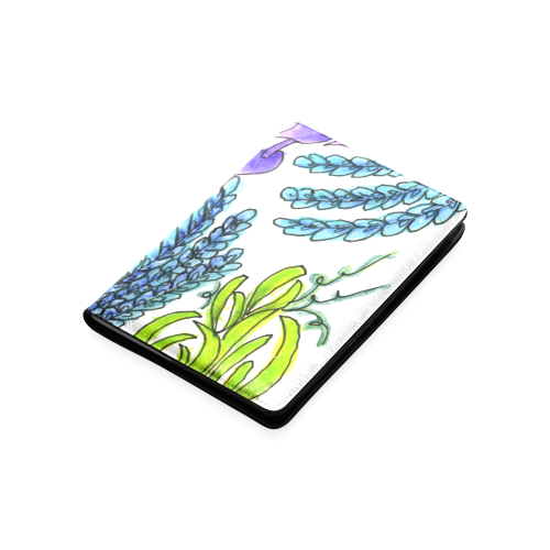 Purple Green Blue Flower Garden, Dancing Zendoodle Custom NoteBook A5