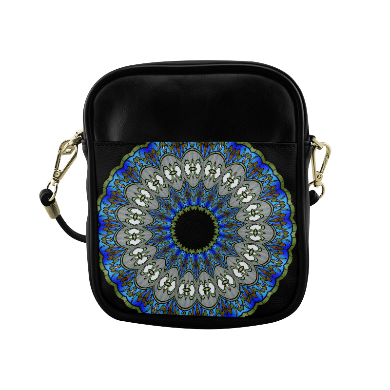 Stained Glass Kaleidoscope Mandala Abstract 7 Sling Bag (Model 1627)