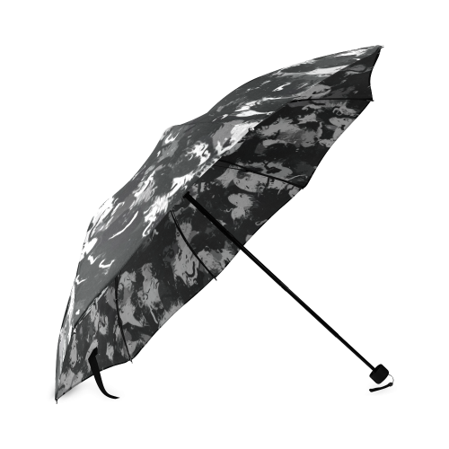 Shades of Gray and Black Oils Foldable Umbrella (Model U01)