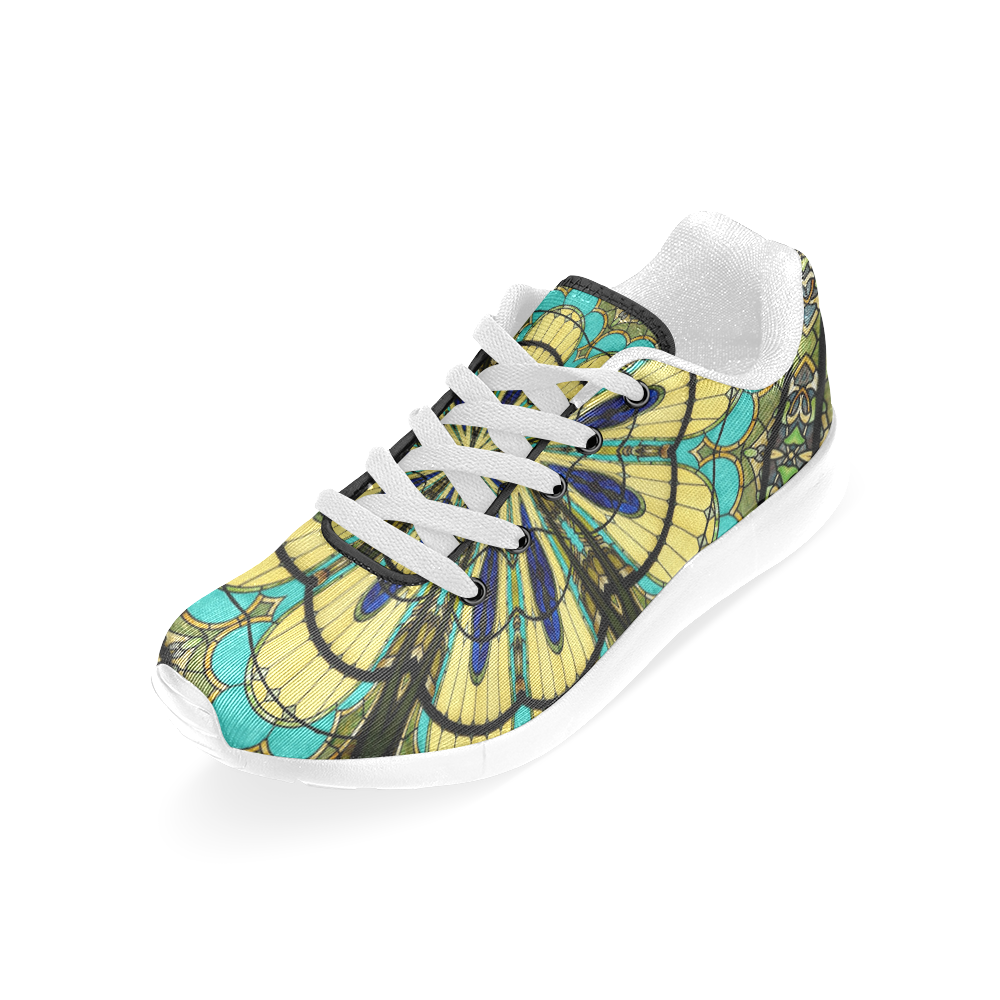 Stained Glass Kaleidoscope Mandala Abstract 5 Men’s Running Shoes (Model 020)
