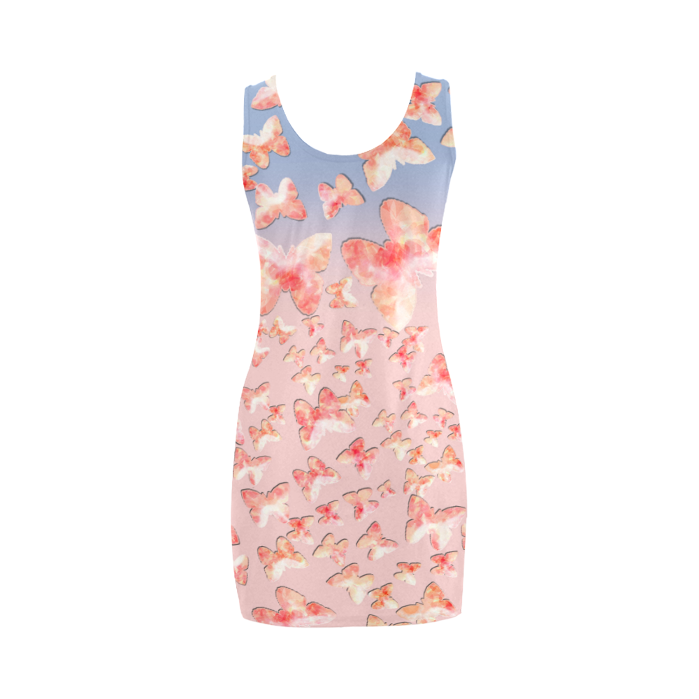Pink Butterflies Medea Vest Dress (Model D06) ID D473325