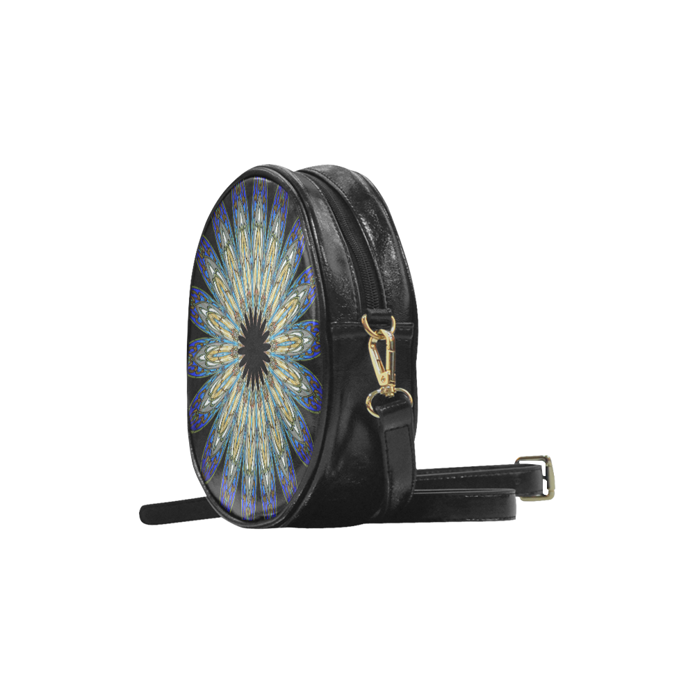 Stained Glass Kaleidoscope Mandala Abstract 8 Round Sling Bag (Model 1647)