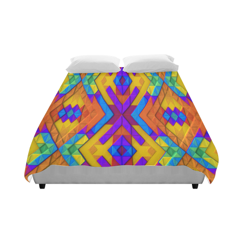 Colorful Geometry Duvet Cover 86"x70" ( All-over-print)