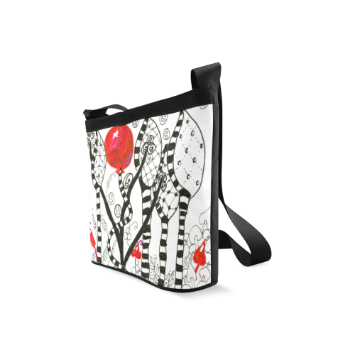 Red Balloon Zendoodle in Fanciful Forest Garden Crossbody Bags (Model 1613)