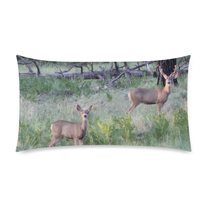 Deer Pillow by Martina Webster Custom Rectangle Pillow Case 20"x36" (one side)