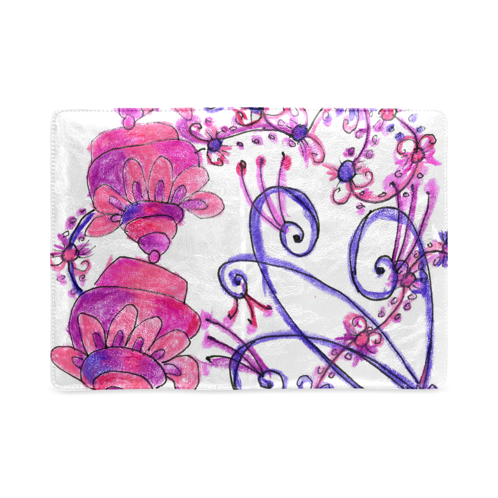 Pink Flower Garden Zendoodle, Purple Gardenscape Custom NoteBook A5