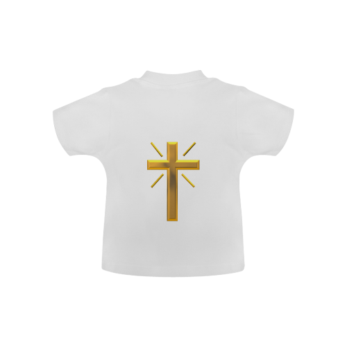 Christian Symbols Golden Resurrection Cross Baby Classic T-Shirt (Model T30)