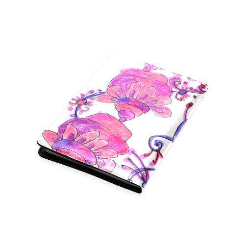 Pink Flower Garden Zendoodle, Purple Gardenscape Custom NoteBook A5