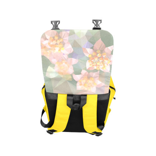 Low Poly Flowers on yellow Casual Shoulders Backpack (Model 1623)
