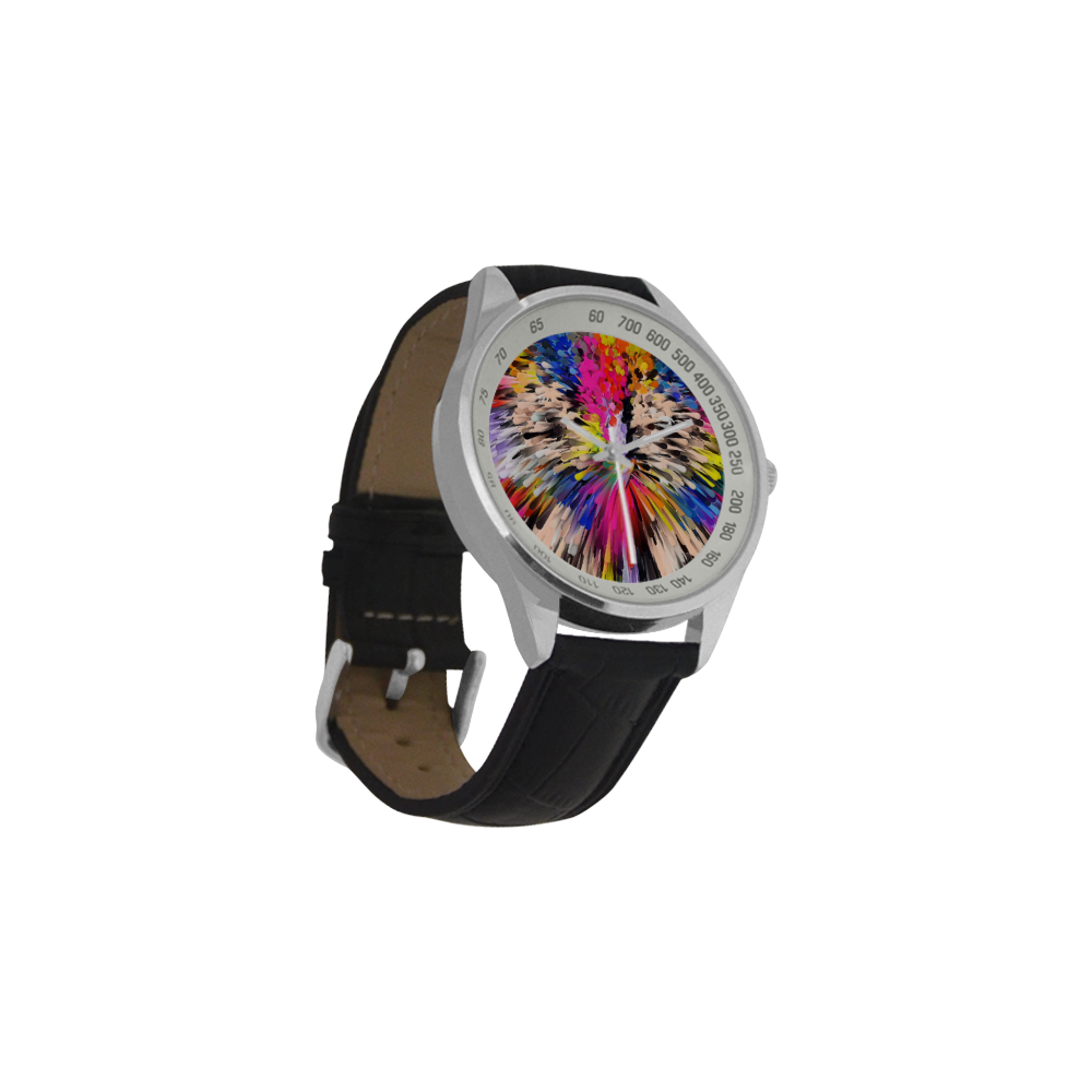 Art of Colors by ArtDream Men's Leather Strap Analog Watch(Model 209)