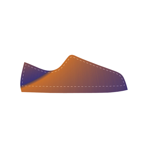 Waves of Twilight Men's Classic Canvas Shoes (Model 018)