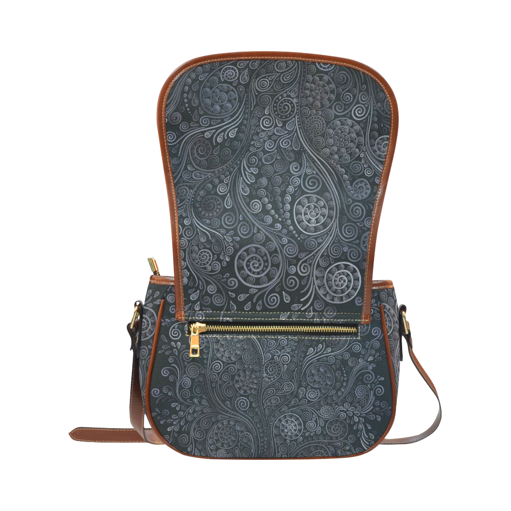 Soft Blue 3D Ornamental Saddle Bag/Large (Model 1649)