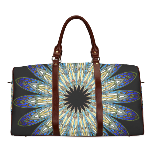 Stained Glass Kaleidoscope Mandala Abstract 8 Waterproof Travel Bag/Large (Model 1639)