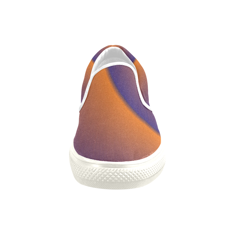 Waves of Twilight Men's Slip-on Canvas Shoes (Model 019)