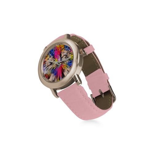 Art of Colors by ArtDream Women's Rose Gold Leather Strap Watch(Model 201)