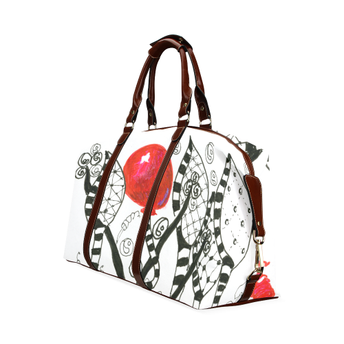 Red Balloon Zendoodle in Fanciful Forest Garden Classic Travel Bag (Model 1643)