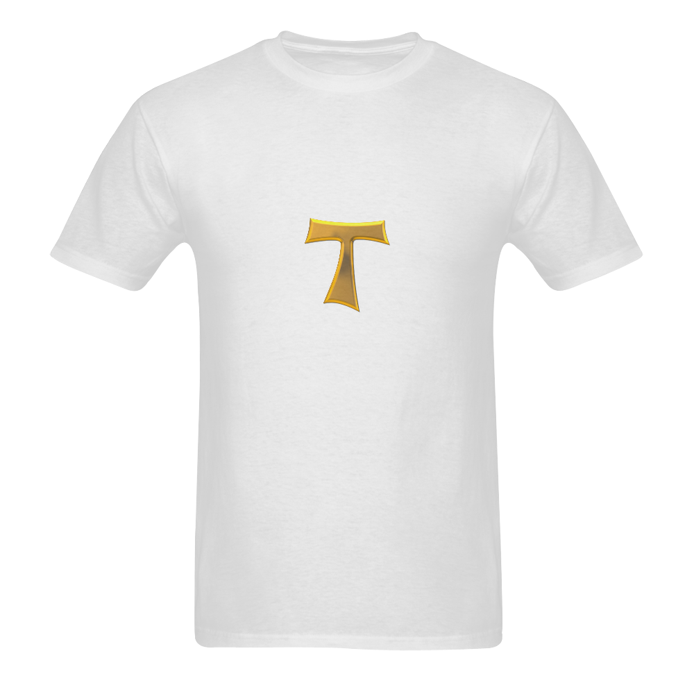 Catholic Christian Symbols Franciscan Tau Cross Sunny Men's T- shirt (Model T06)