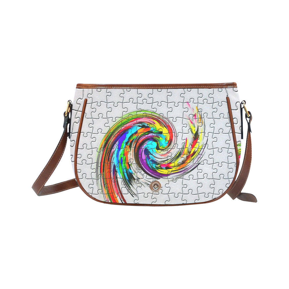 Puzzles Twister by Artdream Saddle Bag/Small (Model 1649) Full Customization