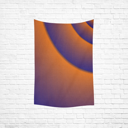 Waves of Twilight Cotton Linen Wall Tapestry 40"x 60"