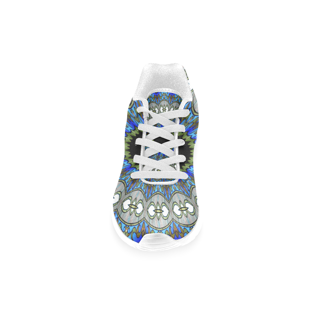 Stained Glass Kaleidoscope Mandala Abstract 7 Women’s Running Shoes (Model 020)