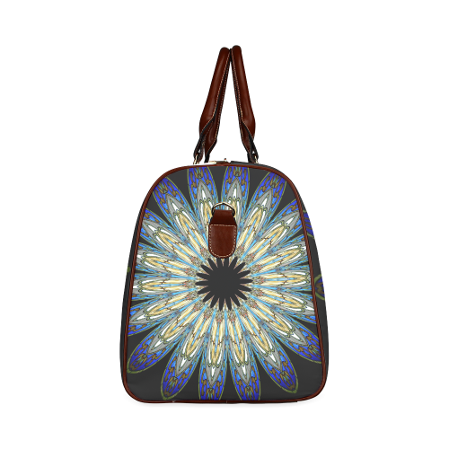 Stained Glass Kaleidoscope Mandala Abstract 8 Waterproof Travel Bag/Large (Model 1639)