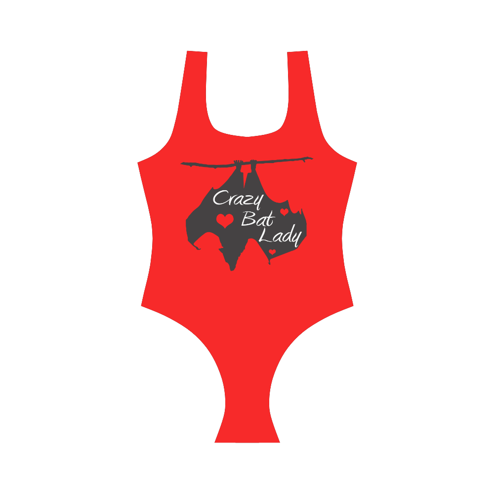 Red-swimmers Vest One Piece Swimsuit (Model S04)