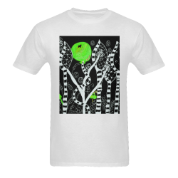 Green Balloon Zendoodle in Night Forest Garden Sunny Men's T- shirt (Model T06)