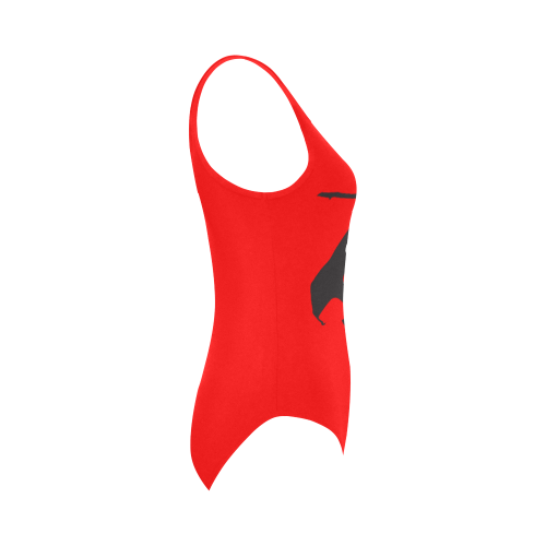 Red-swimmers Vest One Piece Swimsuit (Model S04)