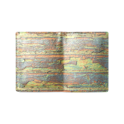 Men's Aztec-Inspired Embroidery Textured Leather Trifold Wallet main image 1